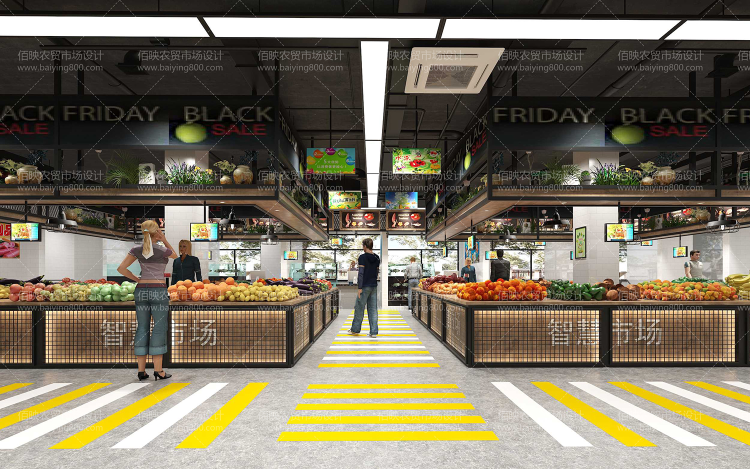 農貿市場改造效果圖制作中應注意的三個方面